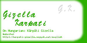 gizella karpati business card