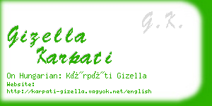 gizella karpati business card